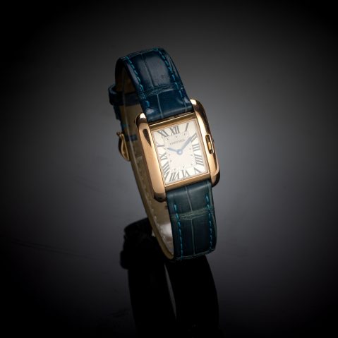 Montre Cartier Tank Anglaise or rose – Full set (papiers d’origine + écrin)