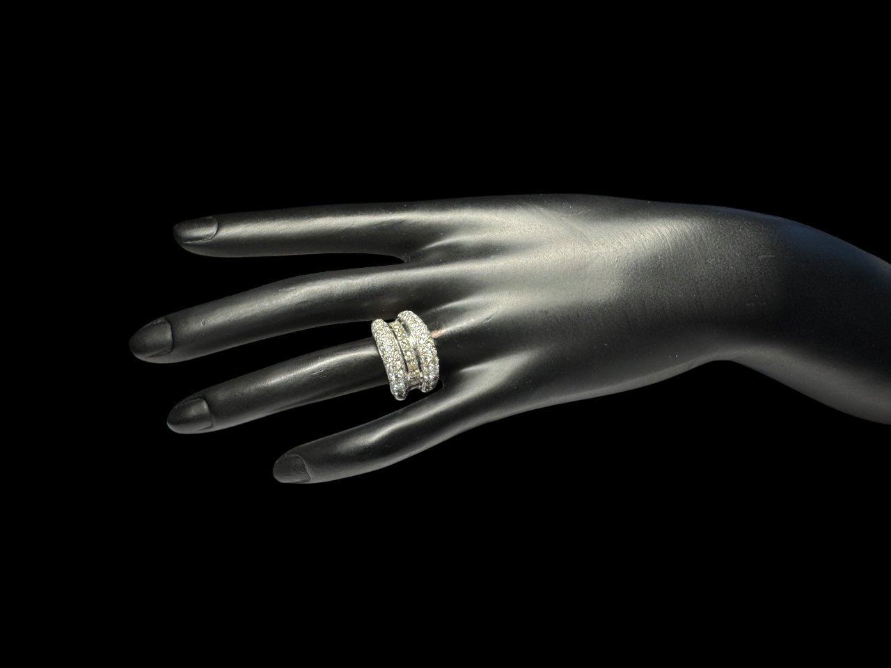 Importante bague diamants brillant et princesse (3,50 carats)-2
