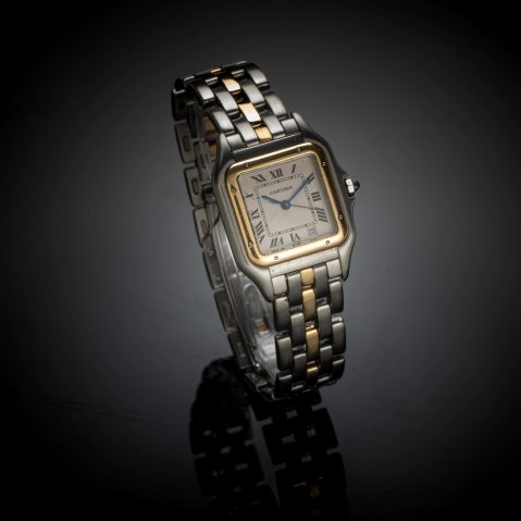 Montre Cartier Panthère or et acier