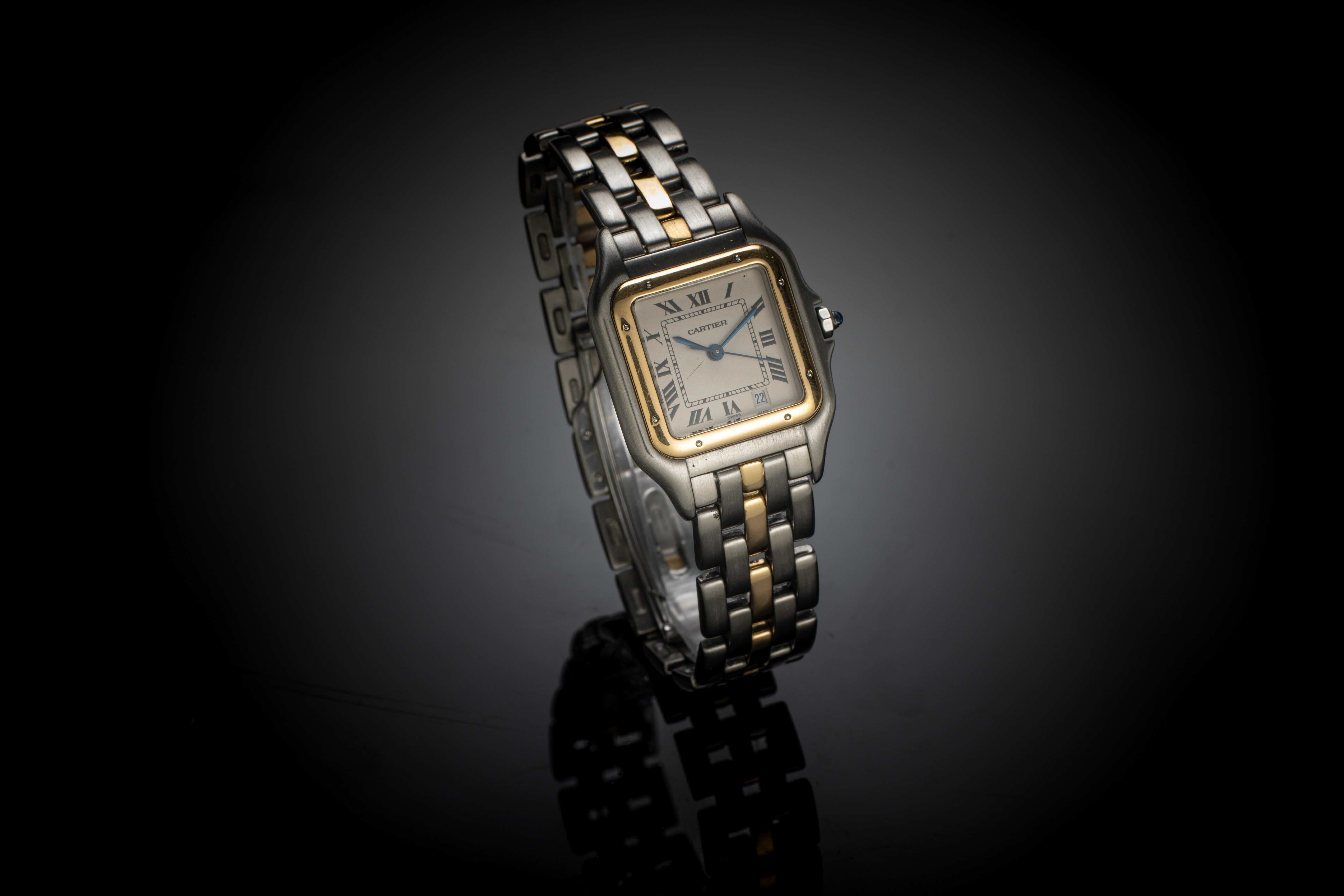 Montre Cartier Panthère or et acier-1