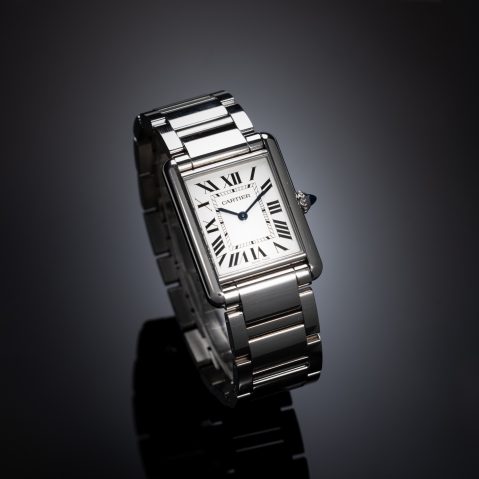 Montre Cartier Tank bracelet acier