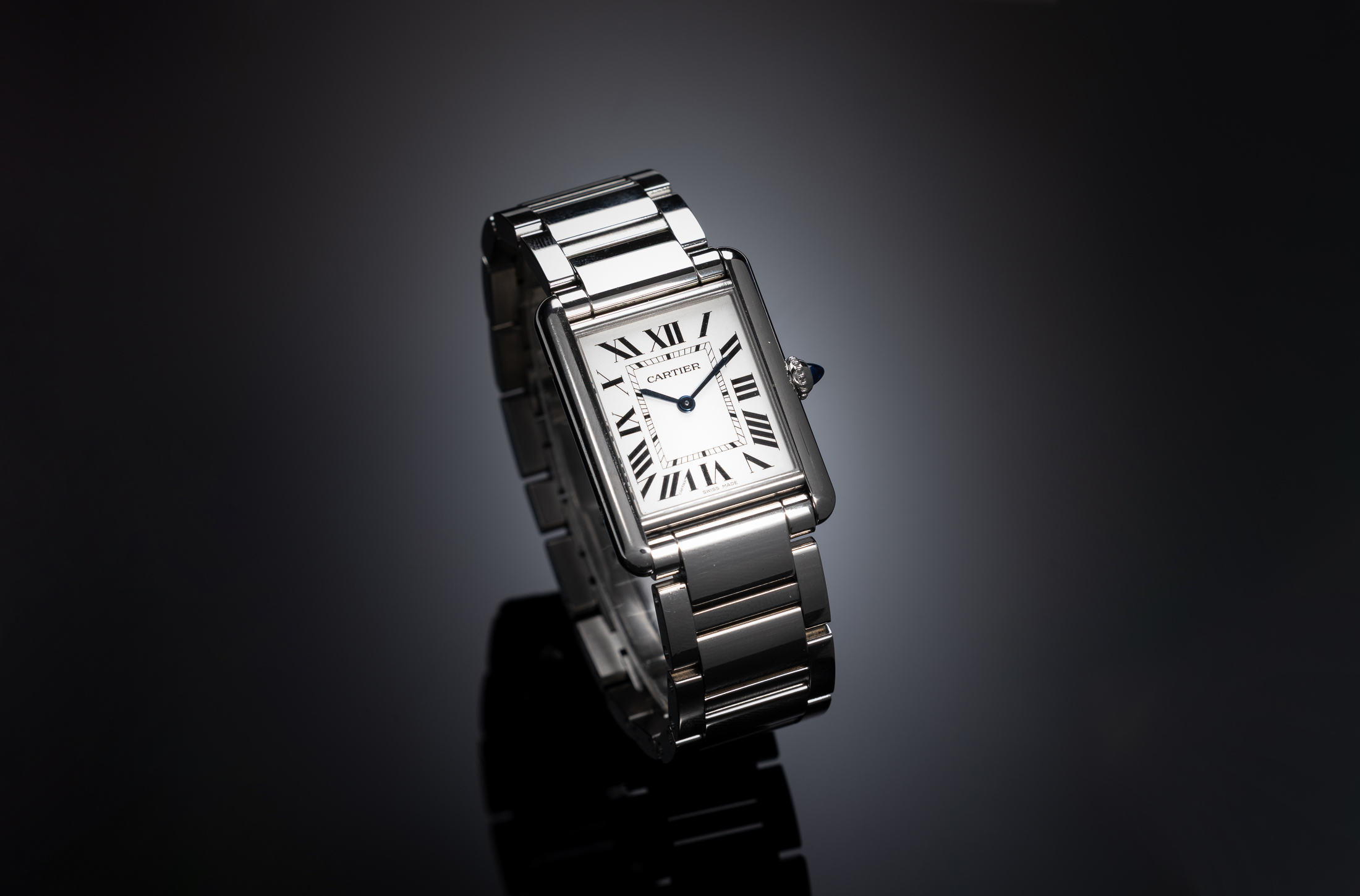 Montre Cartier Tank bracelet acier-1