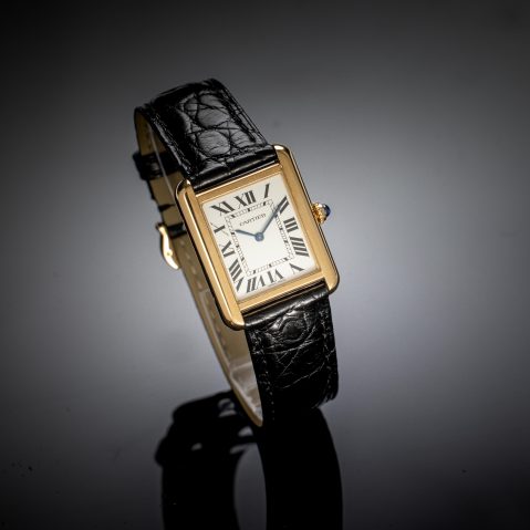 Montre Cartier Tank Solo Grande Taille or jaune et acier
