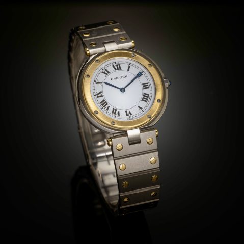 Montre Cartier Santos ronde or acier – Full set