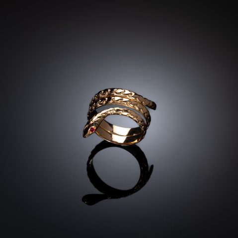 Bague serpent rubis début XXe siècle
