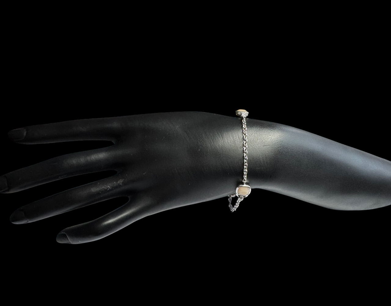 Bracelet Poiray opales roses et diamants-2