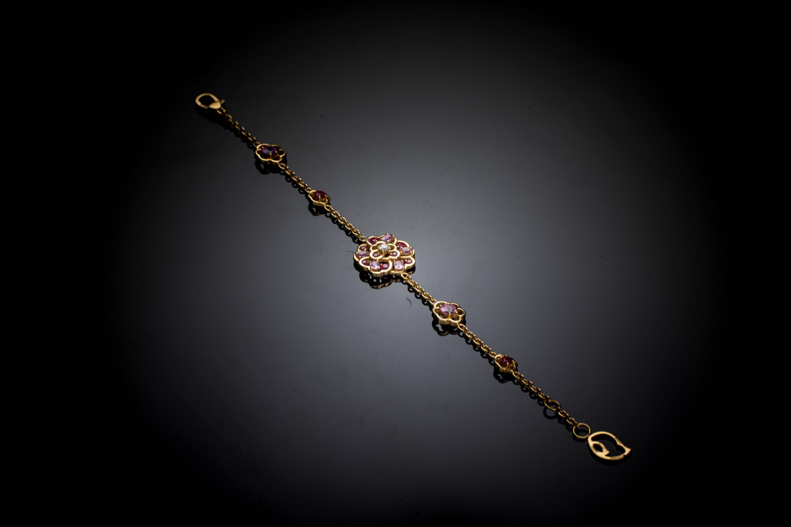 Bracelet Chanel diamant et saphirs roses-1