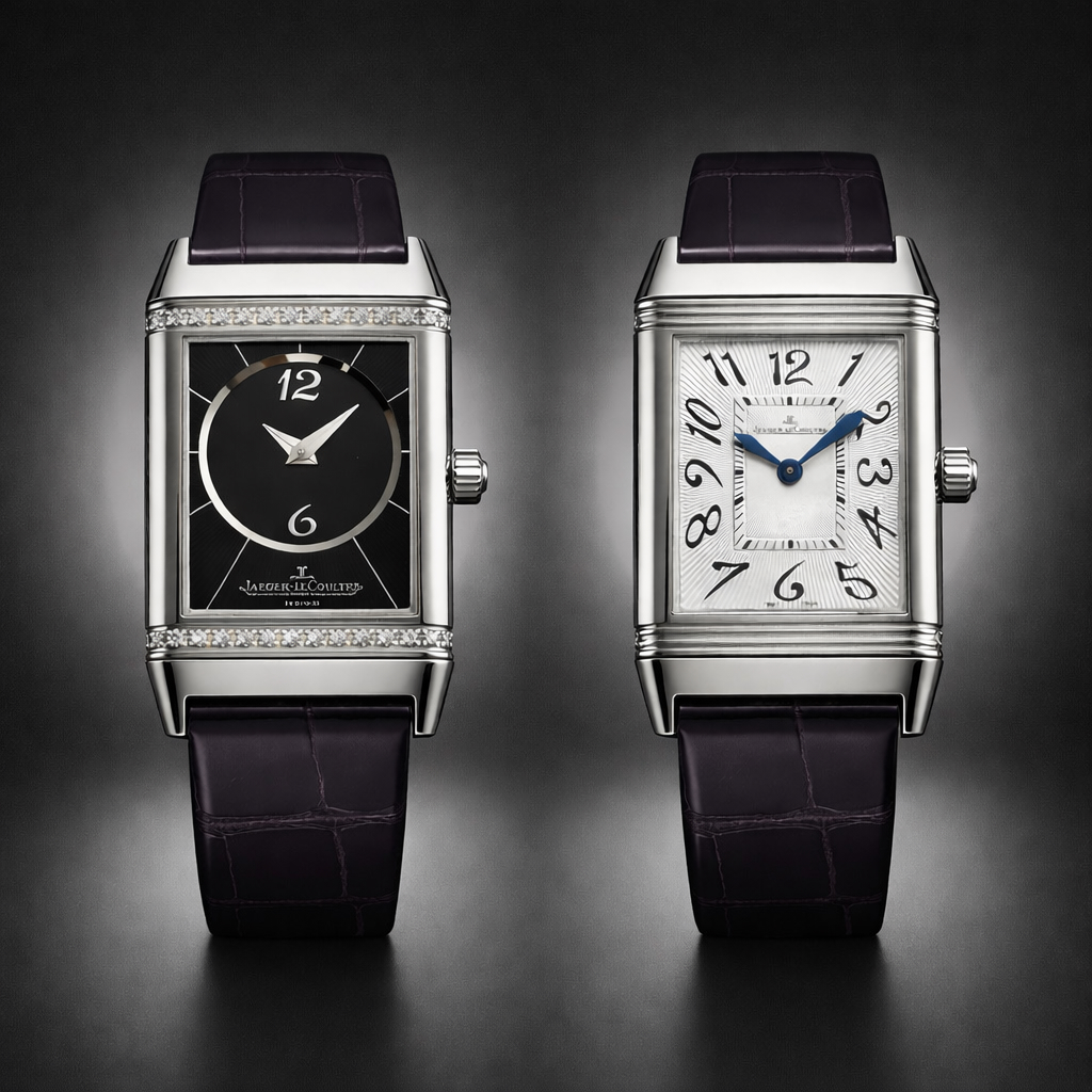Montre Jaeger-LeCoultre Reverso Duetto classique diamants – Full set (papiers d’origine et écrin)-1