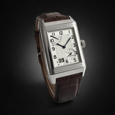 Montre Jaeger-LeCoultre Reverso Grande Date – Copie papiers d’origine, écrin de la marque et bracelet acier complémentaire