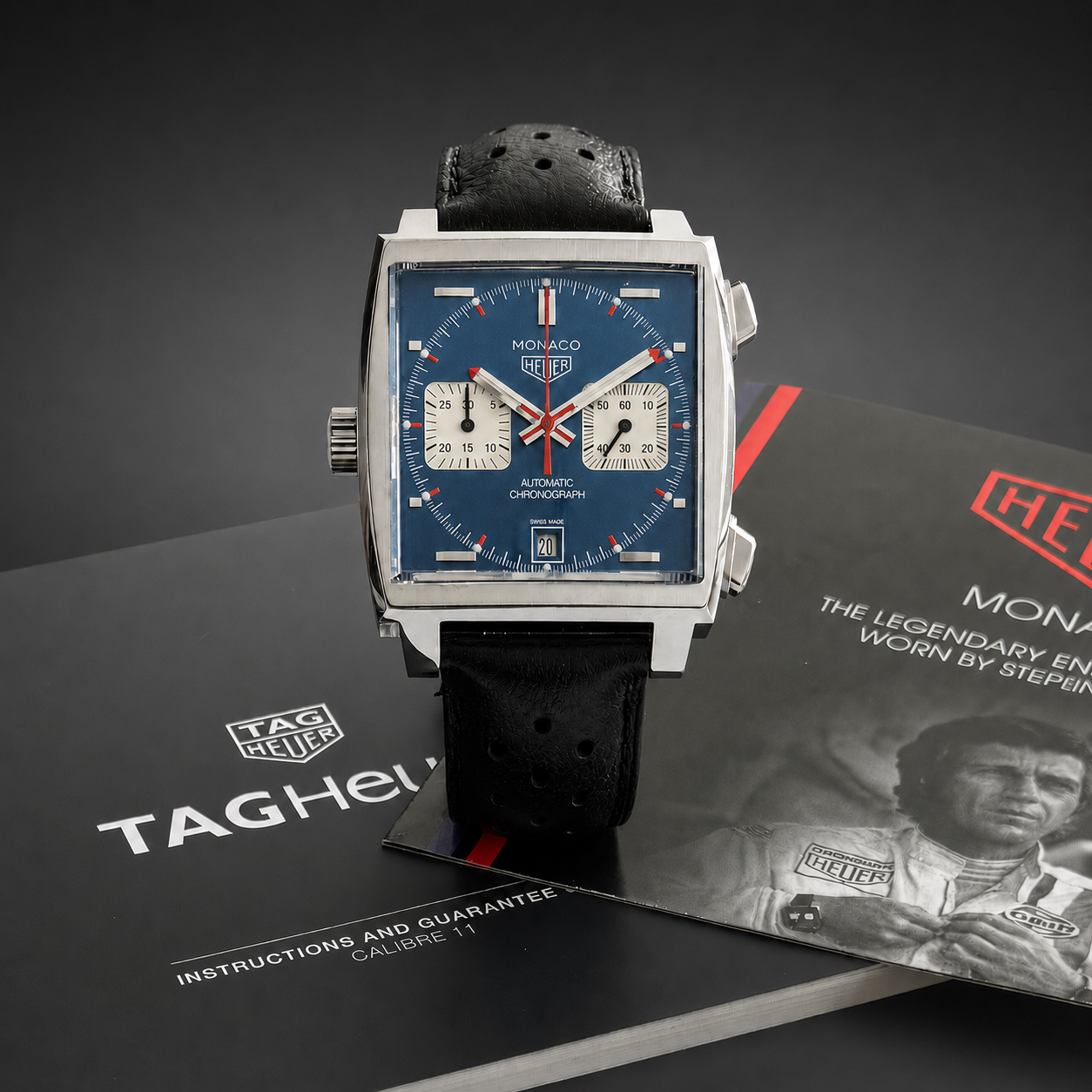 Montre Tag Heuer Monaco Calibre 11 – Full set (documents d’origine et écrin) – Révision avril 2026-1