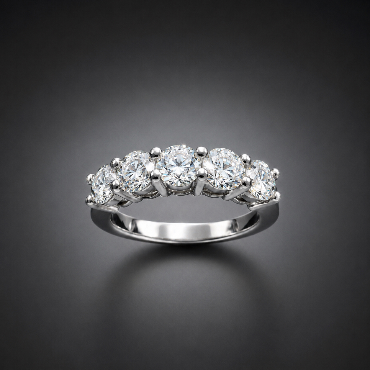 Demi-alliance diamants (1,50 carat – Certificats E VS2)-1
