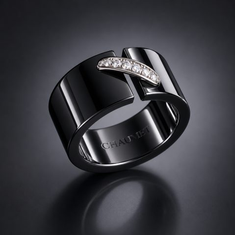 Bague Chaumet diamants céramique avec certificat d’origine