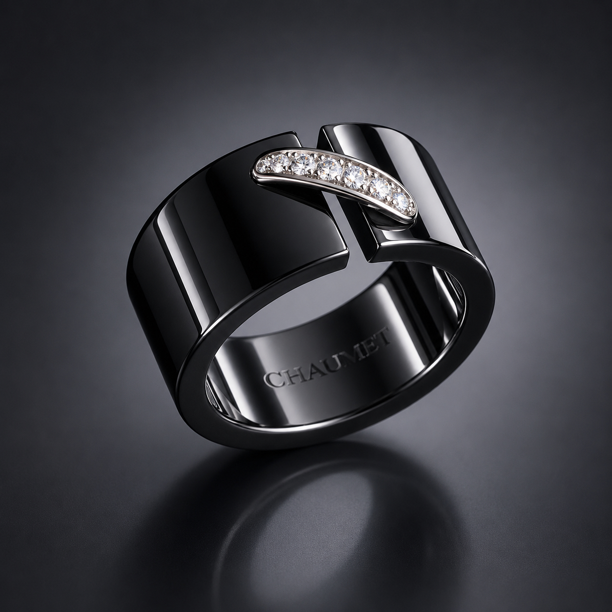 Bague Chaumet diamants céramique avec certificat d’origine-1