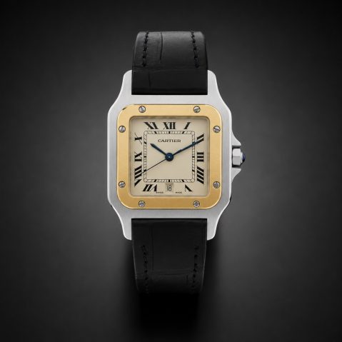 Montre Cartier Santos Galbée or et acier