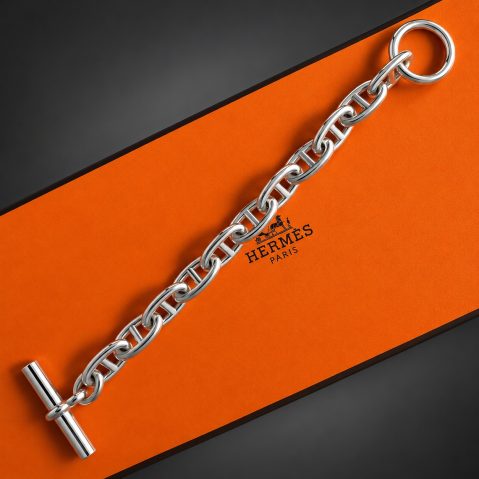 Bracelet Hermès chaîne d’ancre en argent
