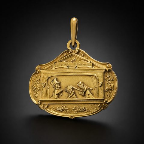 Pendentif « Guignol lyonnais » – Maison Penin-Poncet Lyon, vers 1900-1910
