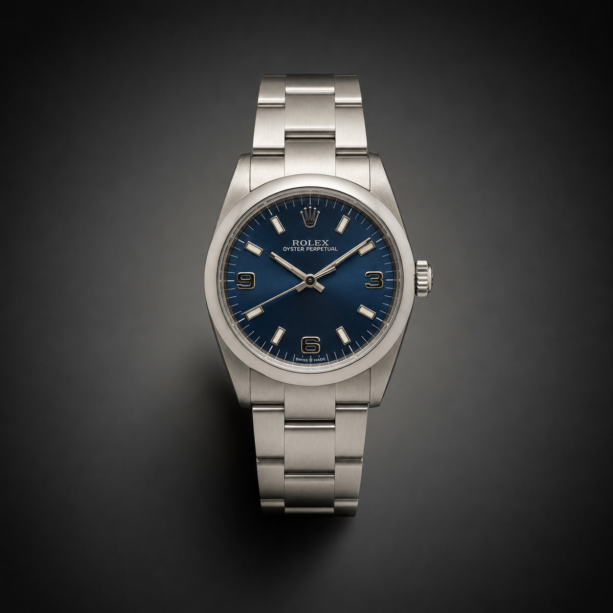 Montre Rolex Oyster Perpetual lady cadran bleu 31 mm-1