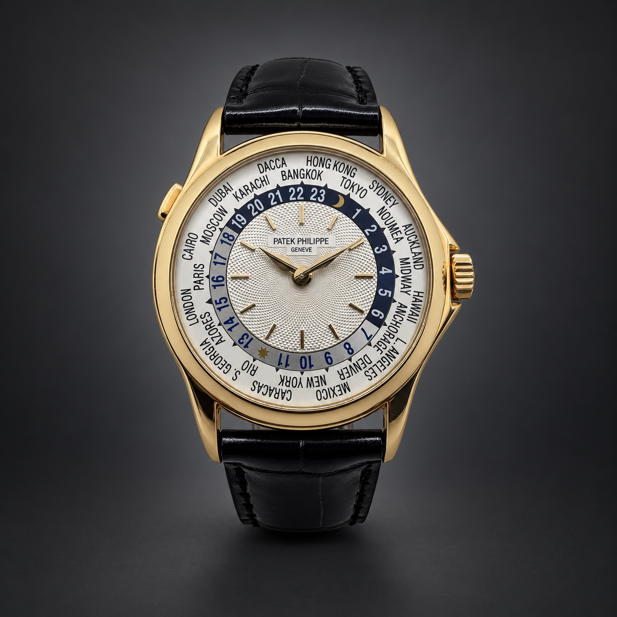 Montre Patek Philippe World Time avec extrait des archives et écrin-1
