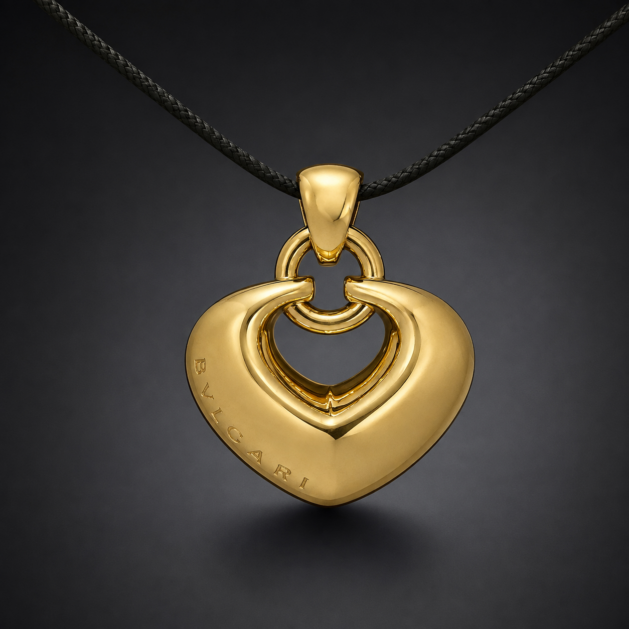 Pendentif Bulgari cœur (5 cm x 4 cm)-1