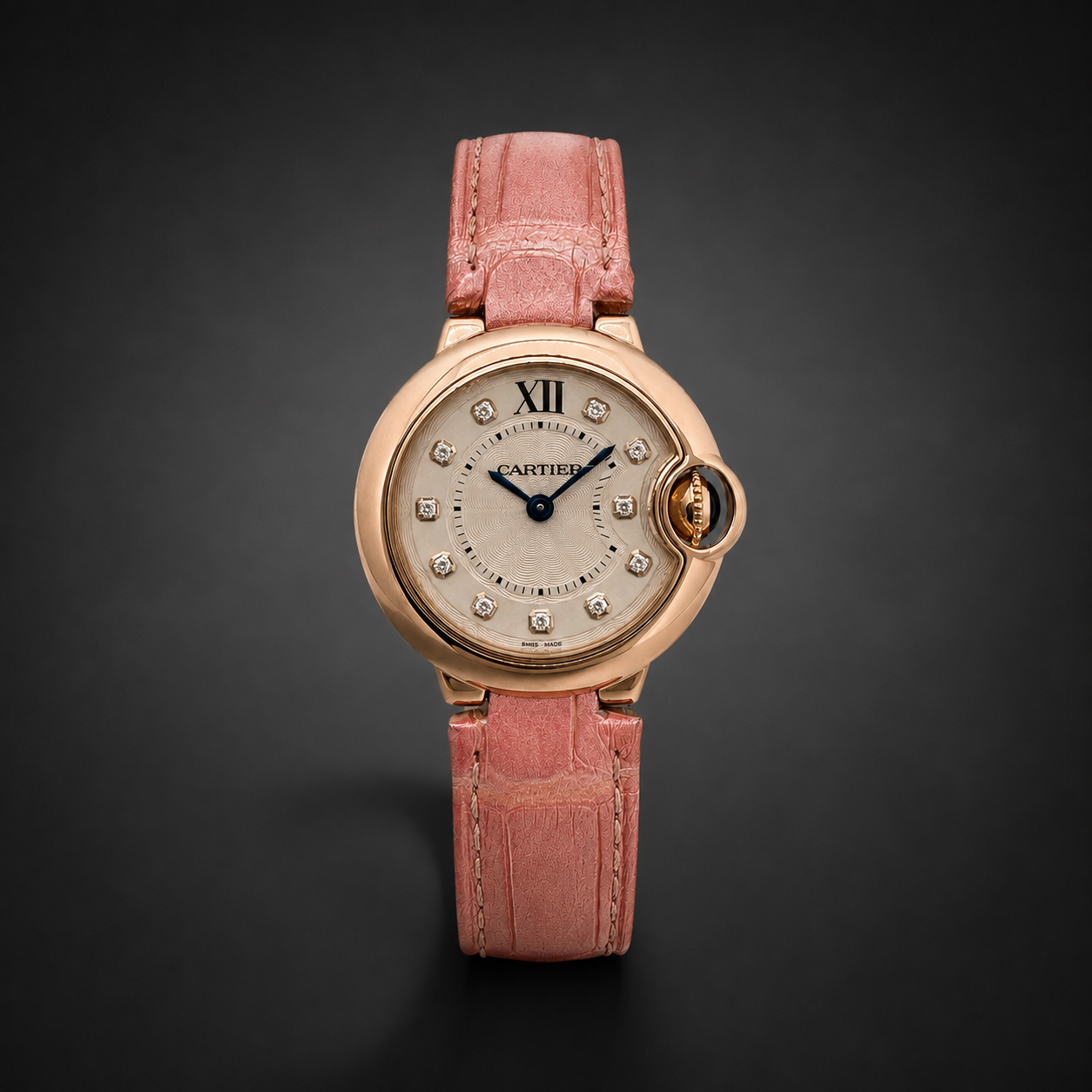 Montre Cartier Ballon Bleu or diamants-1