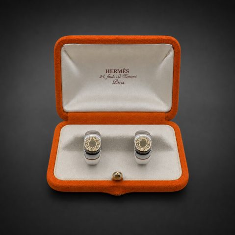 Boucles d’oreilles Hermès or et argent