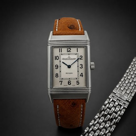 Montre Jaeger-LeCoultre Reverso classique, bracelet complémentaire en acier et écrin